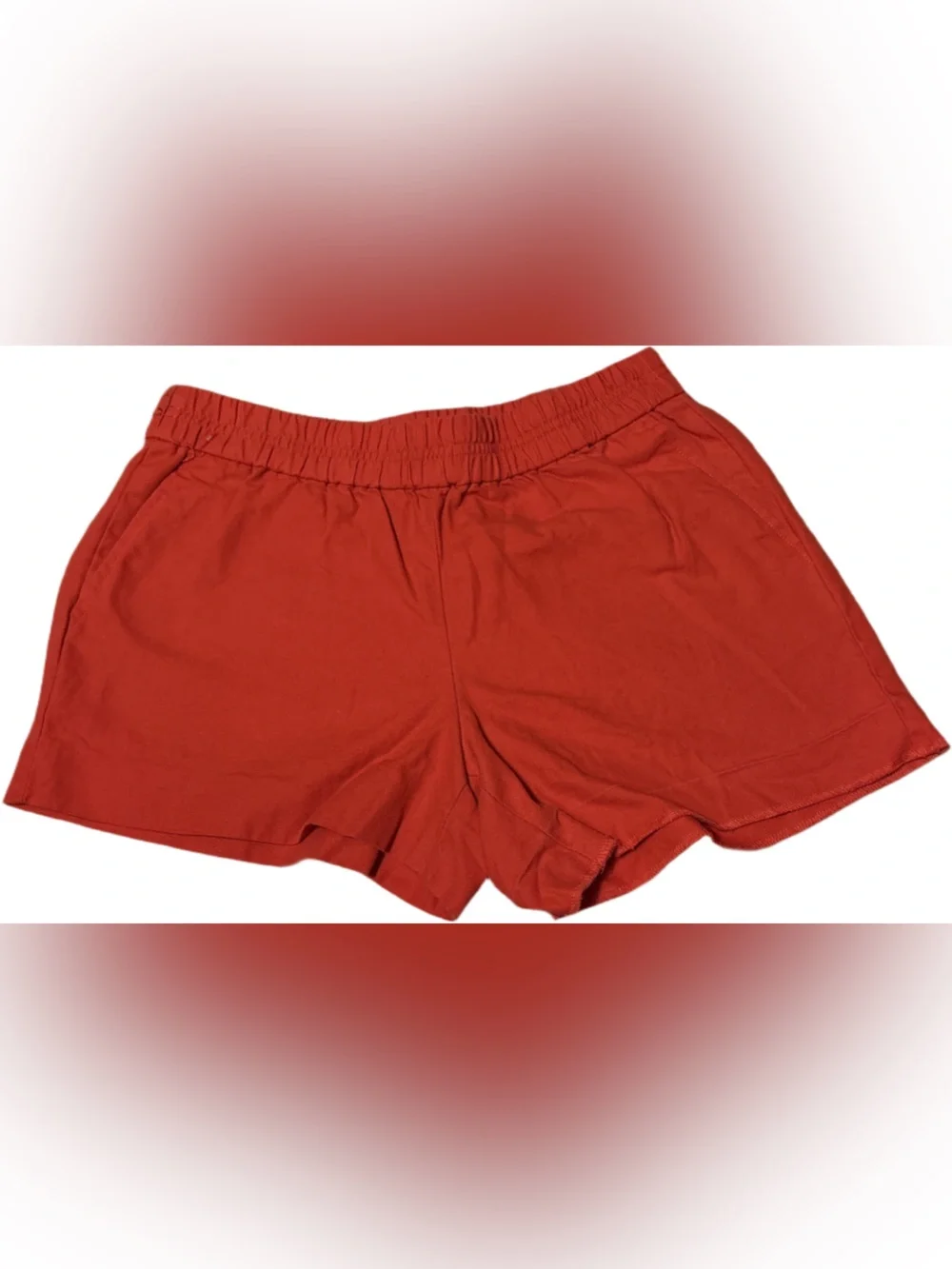 J. Crew Women's Athletic Elastic-Waist Shorts — Rust Red